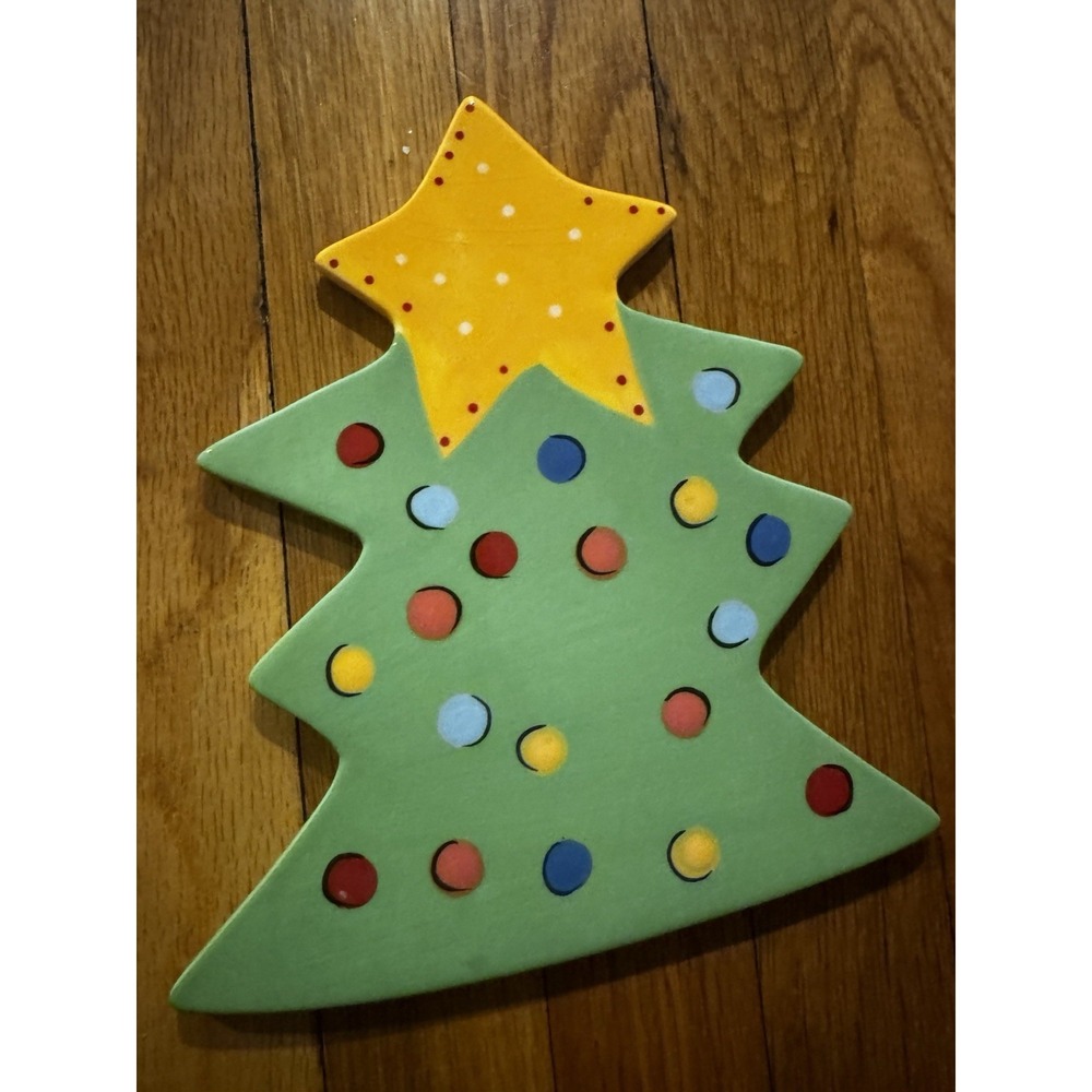Coton Colors Happy Everything Ceramic Christmas Tree Attachment Colorful